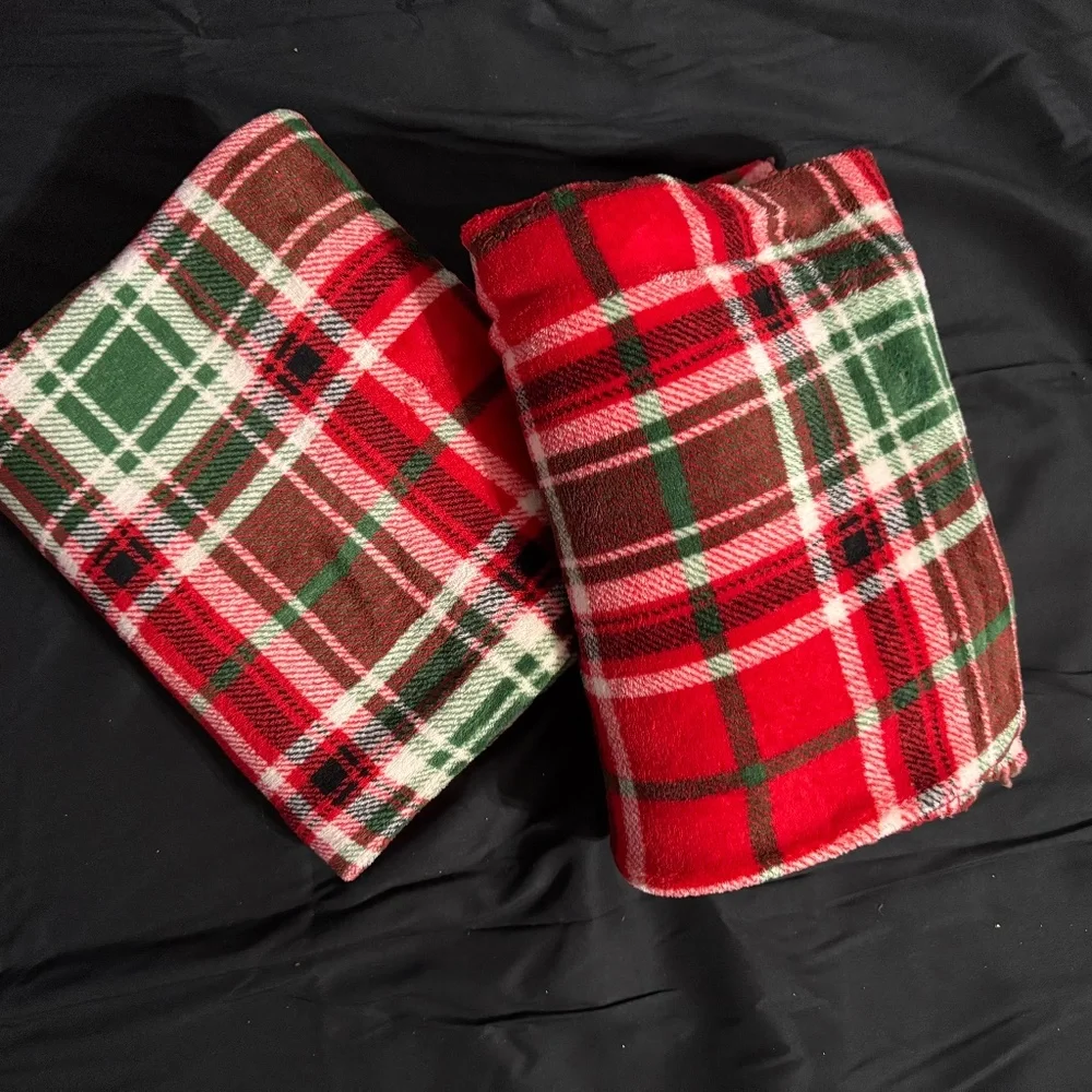 Christmas print blanket set (2)